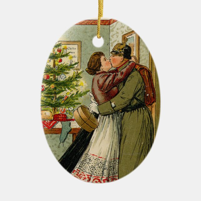 Adorno De Cerámica Regreso de soldado a Weihnachten (Frente)