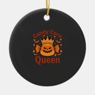 Adorno De Cerámica Reina de Caramelo de Halloween Corona Murciélagos_