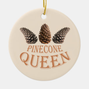 Adorno De Cerámica Reina de conos de pino