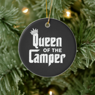 Adorno De Cerámica Reina Del Campamento Divertido Camping Exterior Mu