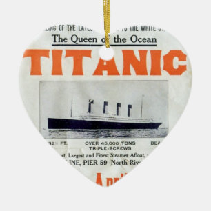 Adorno De Cerámica Reina del Océano Titanic - White Star Line
