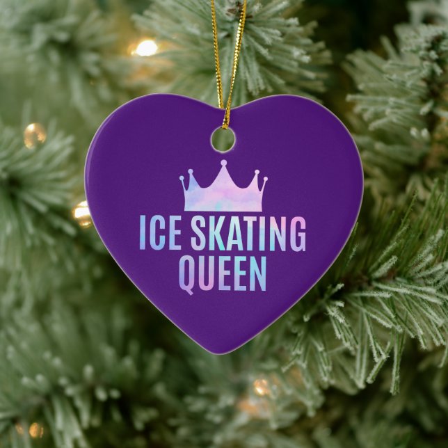 Adorno De Cerámica Reina del patinaje sobre hielo - Amantes del patin (Árbol)