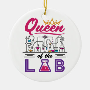 Adorno De Cerámica Reina del técnico de laboratorio científico de lab