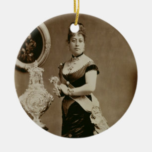 Adorno De Cerámica Reina Emma (1836-85) (fotografía de la sepia)