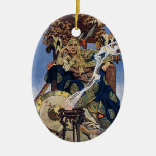 Adorno De Cerámica Reina Maeve Princesa Guerrera Arte Fantástico