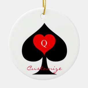 Adorno De Cerámica Reina negra de espadas de corazón rojo Thunder_Cov