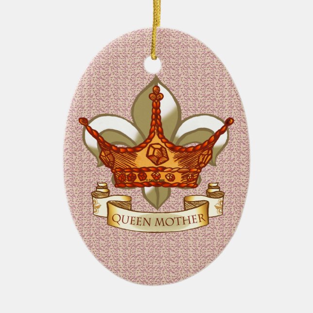 Adorno De Cerámica Reina real madre (Frente)