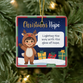 Adorno De Cerámica Reindeer Christmas Ornament