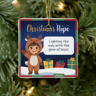 Adorno De Cerámica Reindeer Christmas Ornament