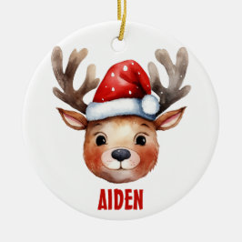 Adorno De Cerámica Reindeer Face Niños Personalizados Mug