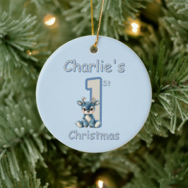 Adorno De Cerámica Reindeer's First Christmas!