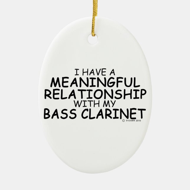 Adorno De Cerámica Relación significativa Bass Clarinet (Frente)