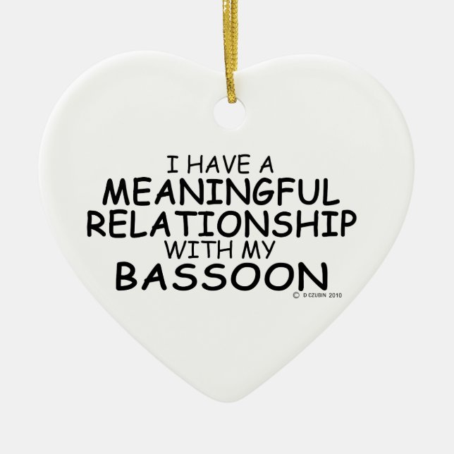 Adorno De Cerámica Relación Significativa Bassoon (Frente)