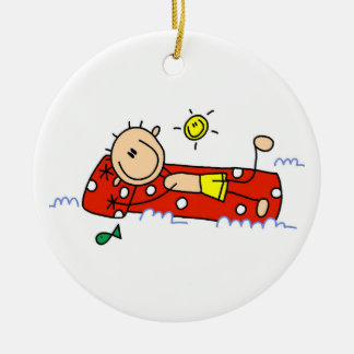 Adorno De Cerámica Relajación en el colchón de aire