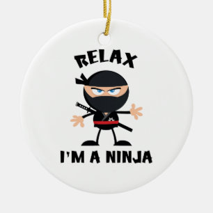 Adorno De Cerámica Relájeme son un Ninja
