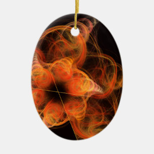 Adorno De Cerámica Relámpagos Abstract Art Oval Ornament