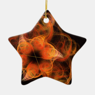 Adorno De Cerámica Relámpagos Resumen de la estrella del arte