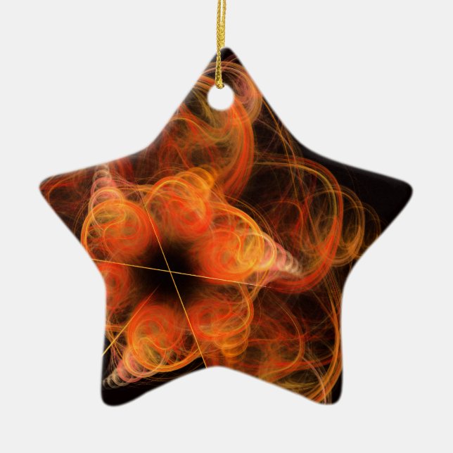 Adorno De Cerámica Relámpagos Resumen de la estrella del arte (Frente)