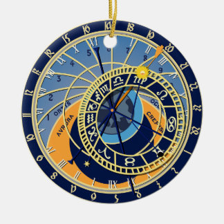 Adorno De Cerámica Reloj astrológico de Praga