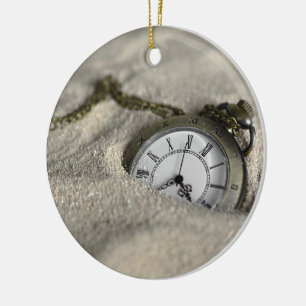 Adorno De Cerámica Reloj de bolsillo - las arenas del tiempo