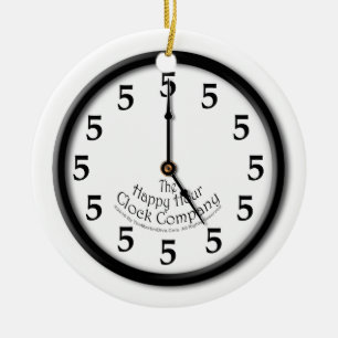 ADORNO DE CERÁMICA RELOJ DE LAS CINCO