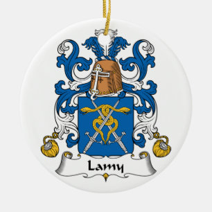 Adorno De Cerámica Reloj familiar lama