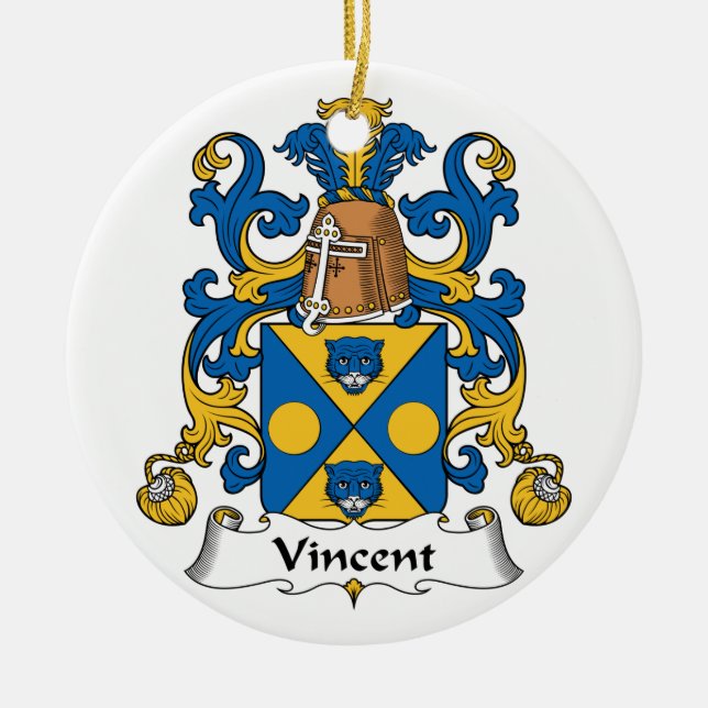Adorno De Cerámica Reloj familiar Vicente (Frente)