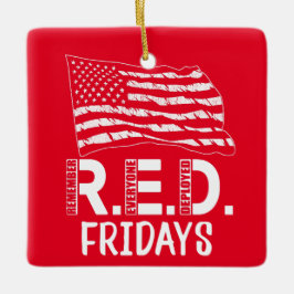 Adorno De Cerámica Remember Everyone Deployed Red Fridays Christmas