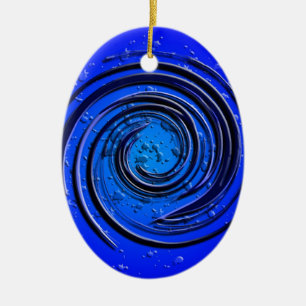 Adorno De Cerámica Remolino azul del huracán