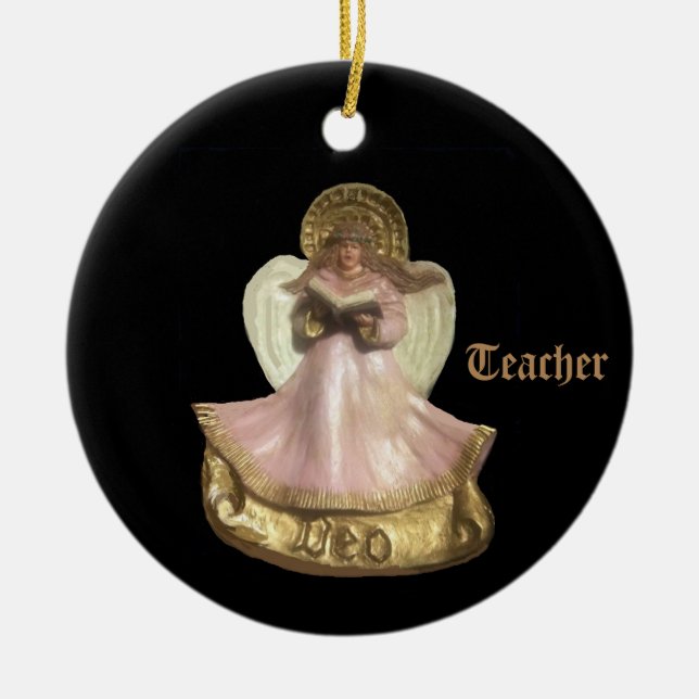 ADORNO DE CERÁMICA RENAISSANCE DEO ANGEL PARA MAESTRO (Frente)