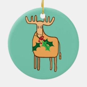 Adorno De Cerámica reno con hollín