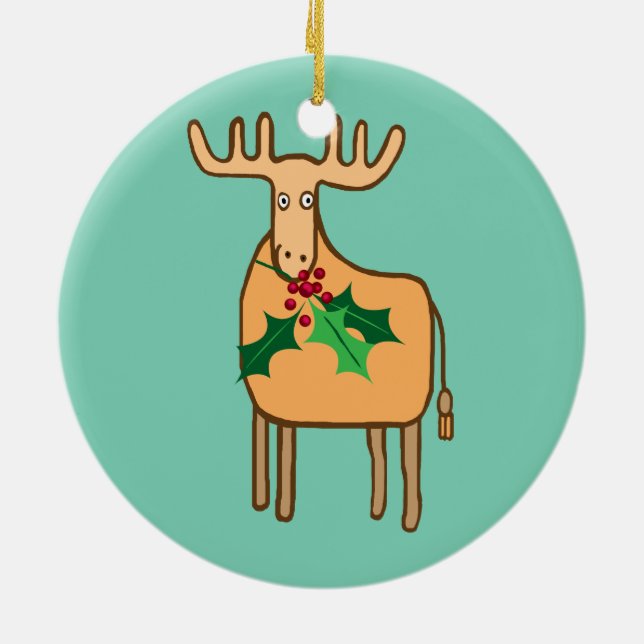 Adorno De Cerámica reno con hollín (Atrás)