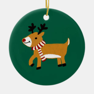 Adorno De Cerámica Reno de Navidad