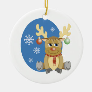Adorno De Cerámica Reno del navidad