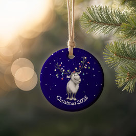 Adorno De Cerámica Reno gracioso