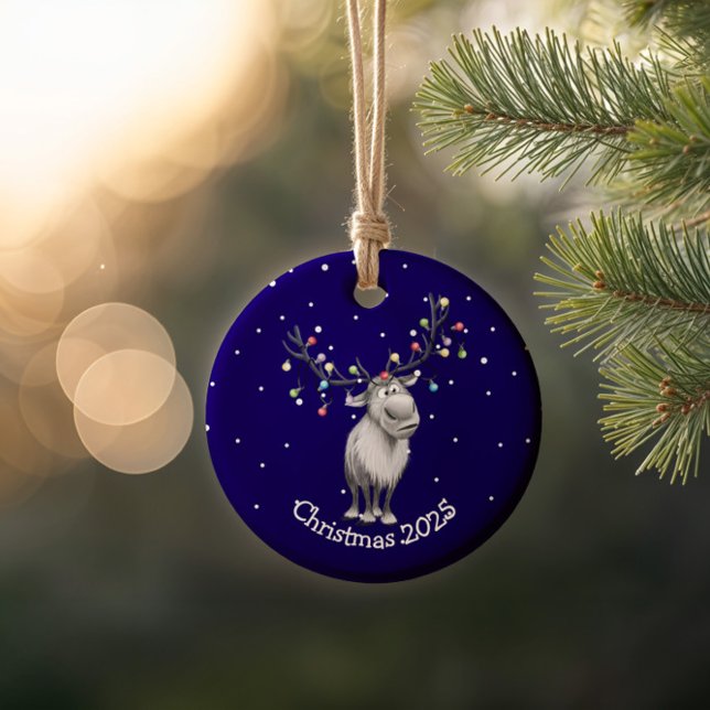 Adorno De Cerámica Reno gracioso (Subido por el creador)