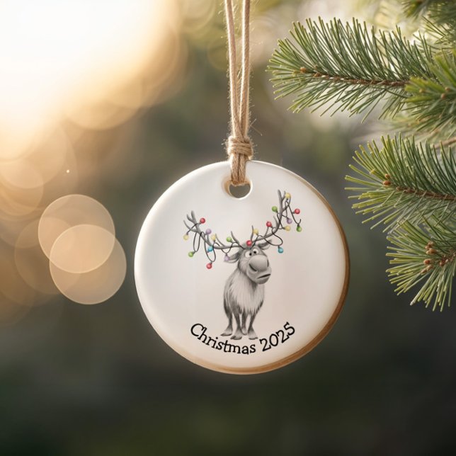 Adorno De Cerámica Reno gracioso (Subido por el creador)