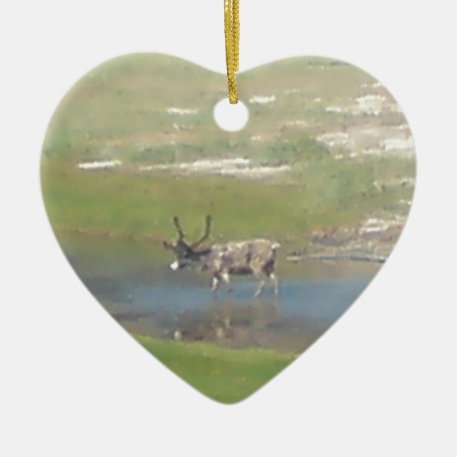 Adorno De Cerámica Renos en el verano (Frente)