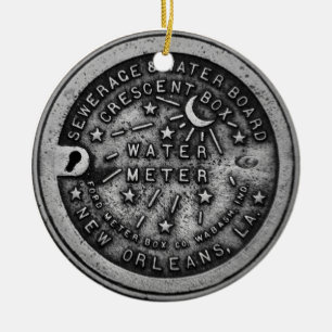 Adorno De Cerámica Réplica de la cubierta del medidor de agua de Nuev