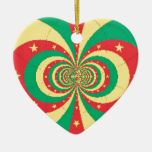 Adorno De Cerámica République du Cameroun, estrella de cinco puntas