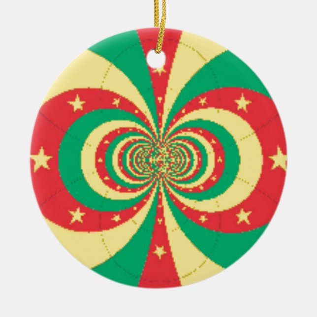 Adorno De Cerámica République du Cameroun, estrella de cinco puntas (Frente)