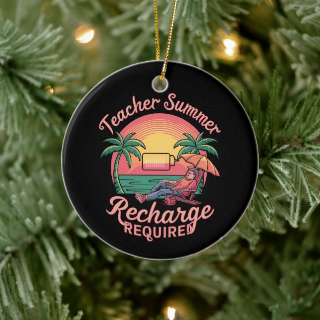 Adorno De Cerámica Requiere recarga de verano de profesores en la esc (Árbol)