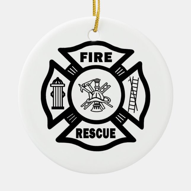 Adorno De Cerámica Rescate del fuego (Frente)