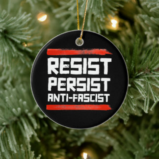 ADORNO DE CERÁMICA RESISTIR A PERSISTIR ANTIFASCISTA