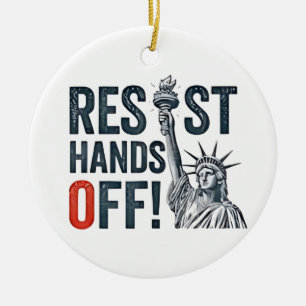 Adorno De Cerámica Resistir el estatus de libertad contra Trump