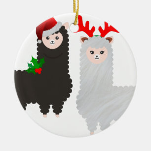 Adorno De Cerámica Resto de los navidades alpacas