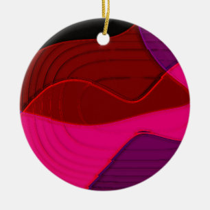 Adorno De Cerámica Resumen 328 - Rojo Purpura Rosa