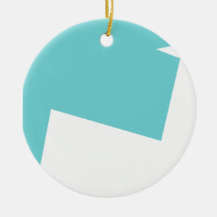 Adorno De Cerámica Resumen Art Minimalismo Blue White