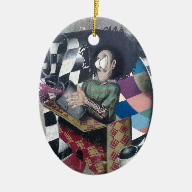 Adorno De Cerámica Resumen de arte de graffiti (Frente)