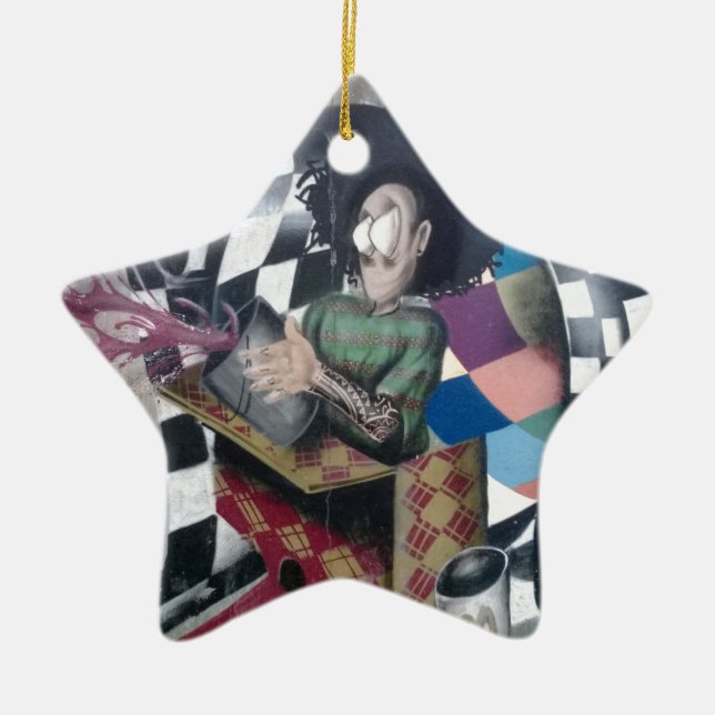 Adorno De Cerámica Resumen de arte de graffiti (Frente)